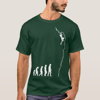 Stom in de evolutie Funny Bouldering Rock T-shirt