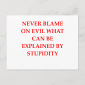 stom kwaad briefkaart (Voorkant)