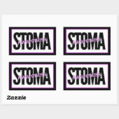 Stoma-bewustzijn Rechthoekige Sticker (Vel)