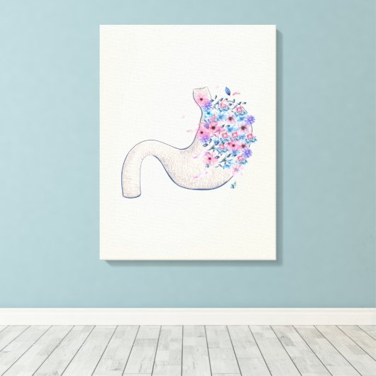 Stomach anatomiscanvas voor bloemperken, medisch c canvas afdruk (Insitu (Houten vloer))
