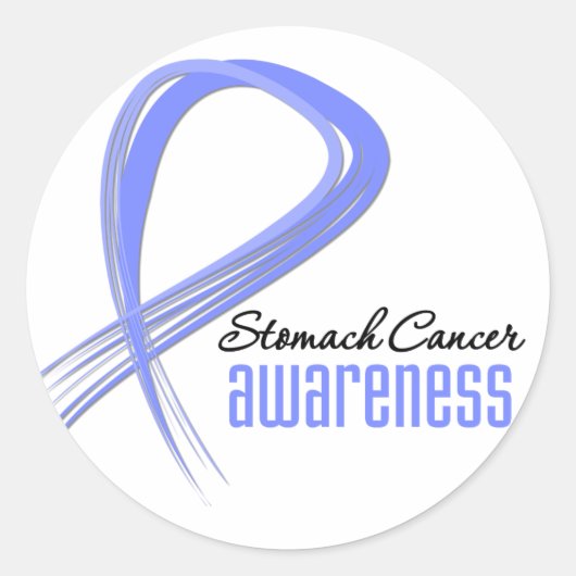 Stomach Cancer Awareness Grunge Ronde Sticker (Voorkant)