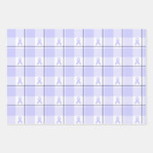 Stomach Cancer Awareness Plaid Periwinkle Ribbon Inpakpapier Vel (Voorkant)