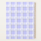 Stomach Cancer Awareness Plaid Periwinkle Ribbon Planner (Achterkant)