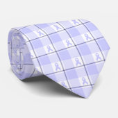Stomach Cancer Awareness Plaid Periwinkle Ribbon Stropdas (Opgerold)