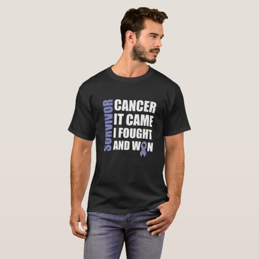 Stomach Cancer Fight Cancer Ribbon T-shirt (Voorkant volledig)
