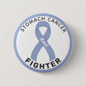 Stomach Cancer Fighter Ribbon White Button (Voorkant)
