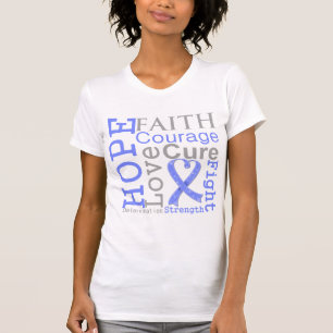 Stomach Cancer Hope Faith Motto T-shirt