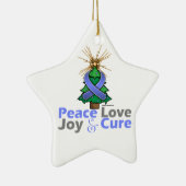 Stomach Cancer Peace Love Joy Cure Keramisch Ornament (Rechts)