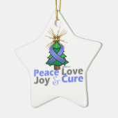 Stomach Cancer Peace Love Joy Cure Keramisch Ornament (Links)