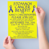 Stomach Cancer Ribbon Benefit Flyer (Hand)