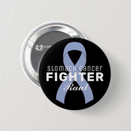 Stomach Cancer Ribbon Black Button (Voorkant /achterkant)