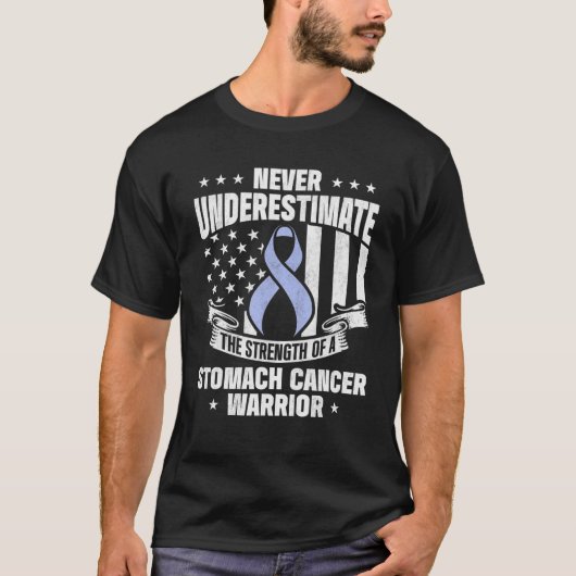 Stomach Cancer Survivor Fight Power Warrior T-shirt (Voorkant)