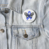 Stomach Cancer Tribal Butterfly Ronde Button 5,7 Cm (In situ)