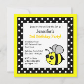 Stombaard Birthday Black & Yellow Polka Dots Kaart (Voorkant)