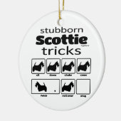 Stombborn Scottie Tricks Keramisch Ornament (Links)