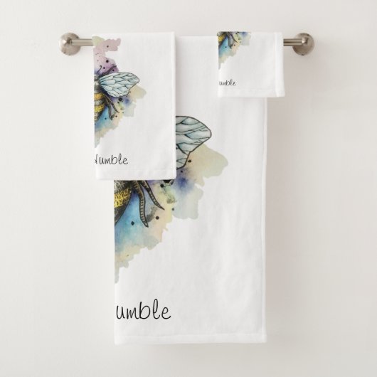 Stombijen en regenboogwas bad handdoek (Insitu)