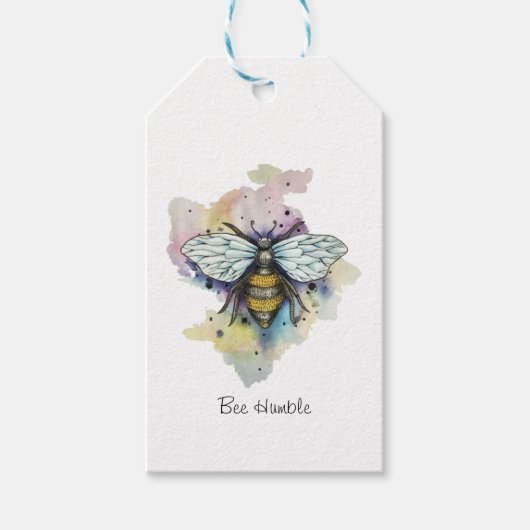 Stombijen en regenboogwas cadeaulabel (Voorkant)
