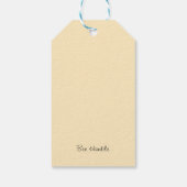 Stombijen en regenboogwas cadeaulabel (Achterkant)