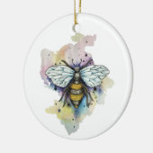 Stombijen en regenboogwas keramisch ornament (Links)