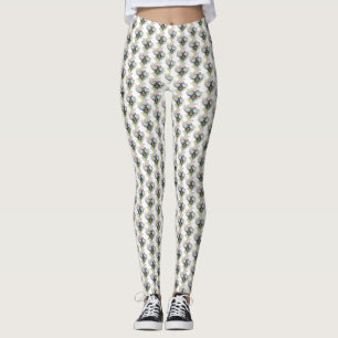 Stombijen en regenboogwas leggings