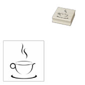 Stomen Hot Cup Houten Blok gemonteerde Rubber Stam Rubberstempel (Gestempeld)