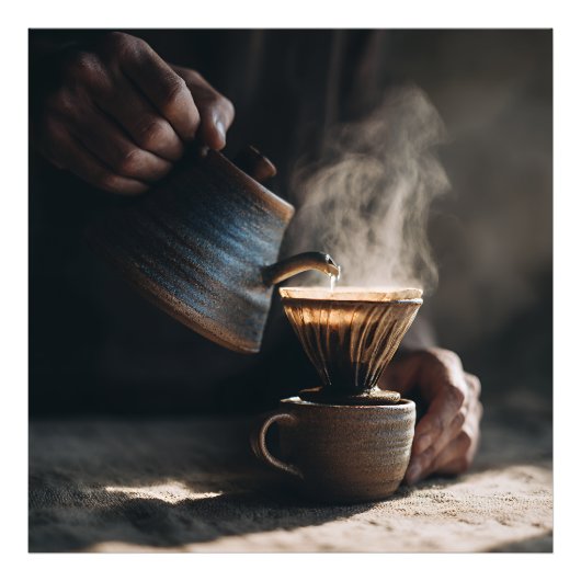 Stomen Keramische Pour Over Foto Afdruk (Voorkant)