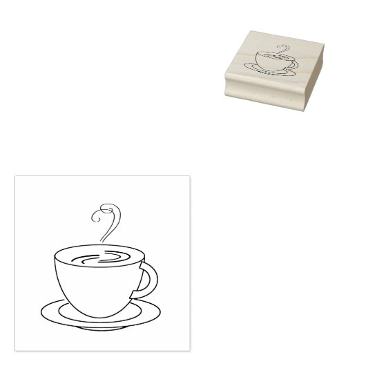 Stomen Koffie Rubber Stamp Rubberstempel (Gestempeld)