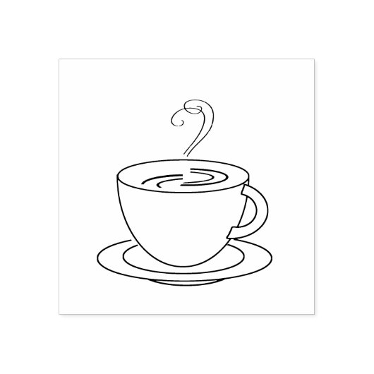Stomen Koffie Rubber Stamp Rubberstempel (Afrduk)