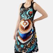 Stomen lattes & Cappuccino koffie ontwerp Schort (Insitu)