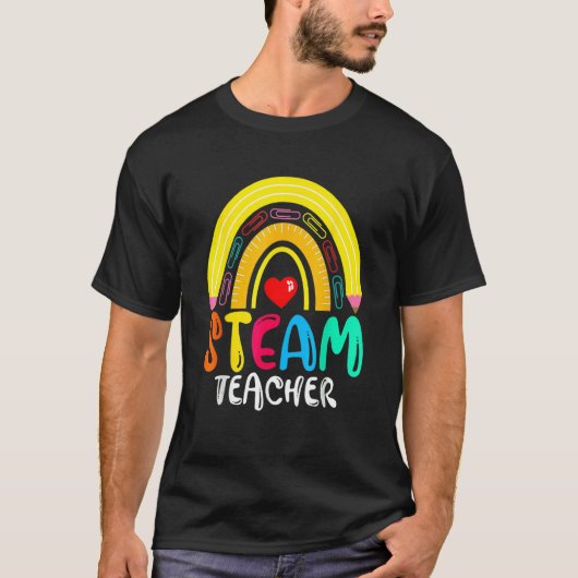 Stomen Leraar Regenboog Terug Naar School Potlood T-shirt (Voorkant)