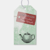 Stomen theepot gepersonaliseerde thee blend van cadeaulabel (Voorkant)