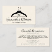 Stomerij Monogram Ivoor Schoonmaakhanger Visitekaartje (Voorkant / Achterkant)