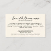 Stomerij Monogram Ivoor Schoonmaakhanger Visitekaartje (Achterkant)