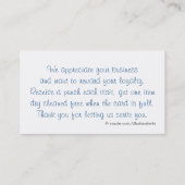 Stomerij Wasserij - Customer Loyalty Punch Kaart (Achterkant)