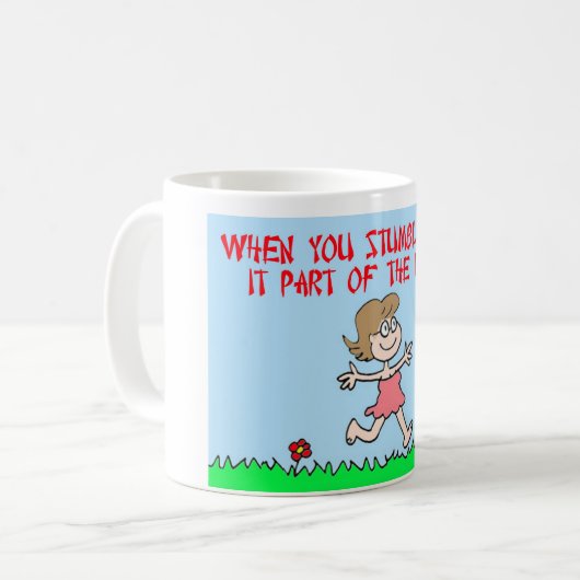 stomkop koffiemok (Voorkant links)