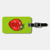Stomme aardbei bagagelabel (Voorkant horizontaal)