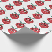 Stomme aardbei Cartoon hand getrokken droogkast Cadeaupapier (Hoek)