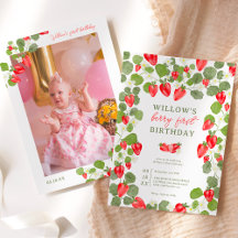 Stomme aardbeien bloem rode bessen 1 e verjaardag