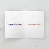 Stomme aardbeien ijsje sundae cartoon kaart (Binnen)