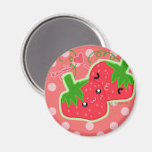Stomme aardbeien magneet (Voorkant / Achterkant)