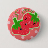 Stomme aardbeien! ronde button 5,7 cm (Voorkant)