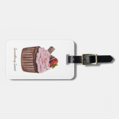 Stomme aardbeienbrood in Waterverf Bagagelabel (Voorkant horizontaal)