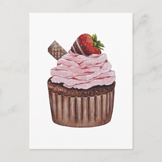 Stomme aardbeienbrood in Waterverf Briefkaart (Voorkant)