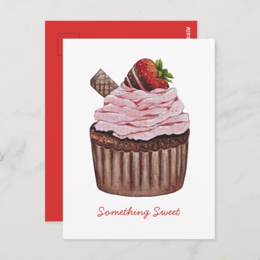 Stomme aardbeienbrood in Waterverf Briefkaart (Voorkant / Achterkant)