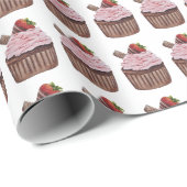 Stomme aardbeienbrood in Waterverf Cadeaupapier (Rol Hoek)