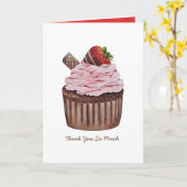 Stomme aardbeienbrood in Waterverf Kaart (Gele Bloem)