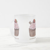 Stomme aardbeienbrood in Waterverf Matglas Koffiemok (Voorkant links)