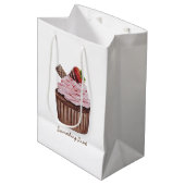 Stomme aardbeienbrood in Waterverf Medium Cadeauzakje (Voorkant Gekanteld)