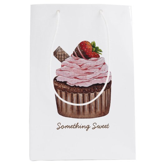 Stomme aardbeienbrood in Waterverf Medium Cadeauzakje (Voorkant)