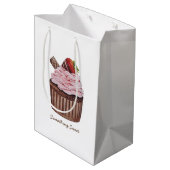 Stomme aardbeienbrood in Waterverf Medium Cadeauzakje (Achterkant Gekanteld)